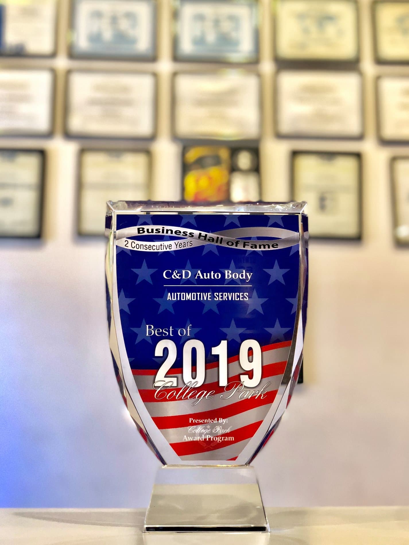 C&D Autobody award and certification - image 3