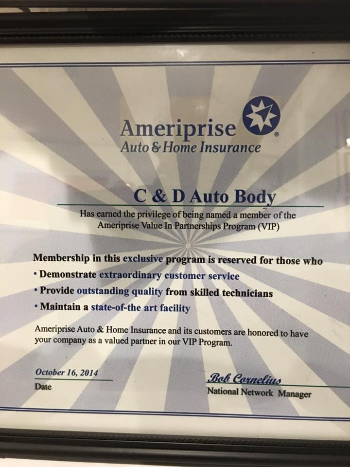 C&D Autobody award and certification - image 8