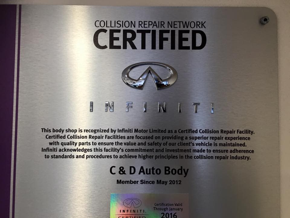 C&D Autobody award and certification - image 6