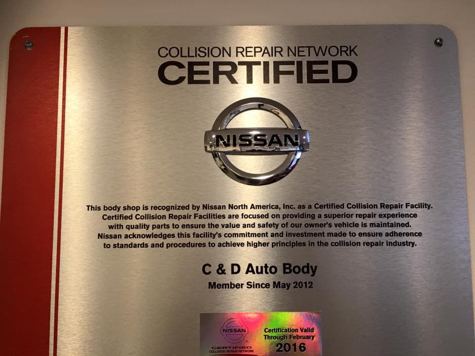 C&D Autobody award and certification - image 5